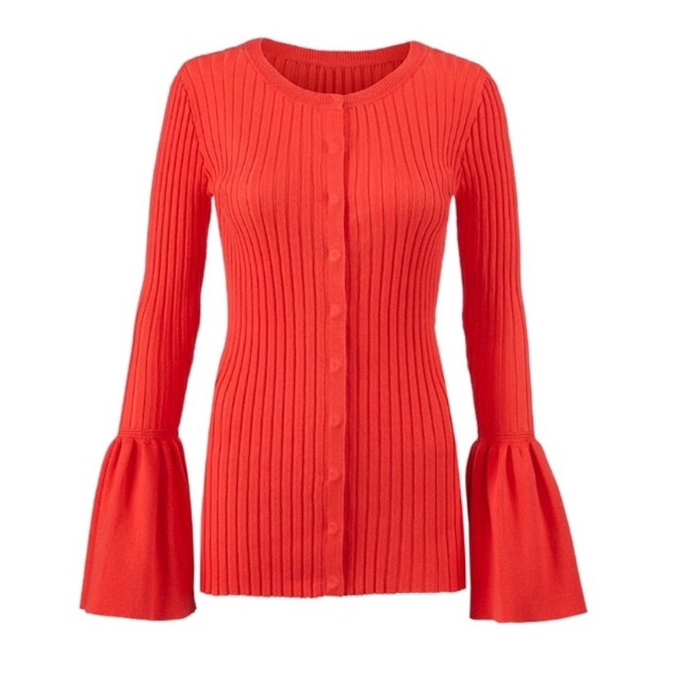 Red “Trumpet cardi”